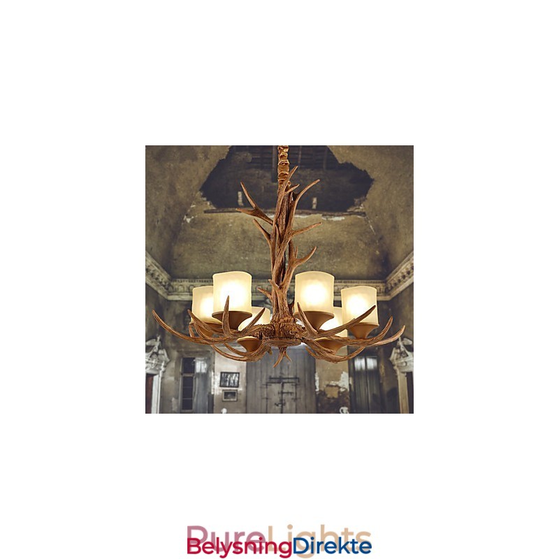 Lysekrone Anhengslampe Vintage Harpiks