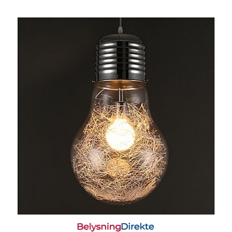 Enkle Ideer Med En Stor Lyspære I Glass – Droplight-Lampe