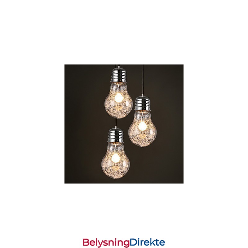 Enkle Ideer Med En Stor Lyspære I Glass – Droplight-Lampe