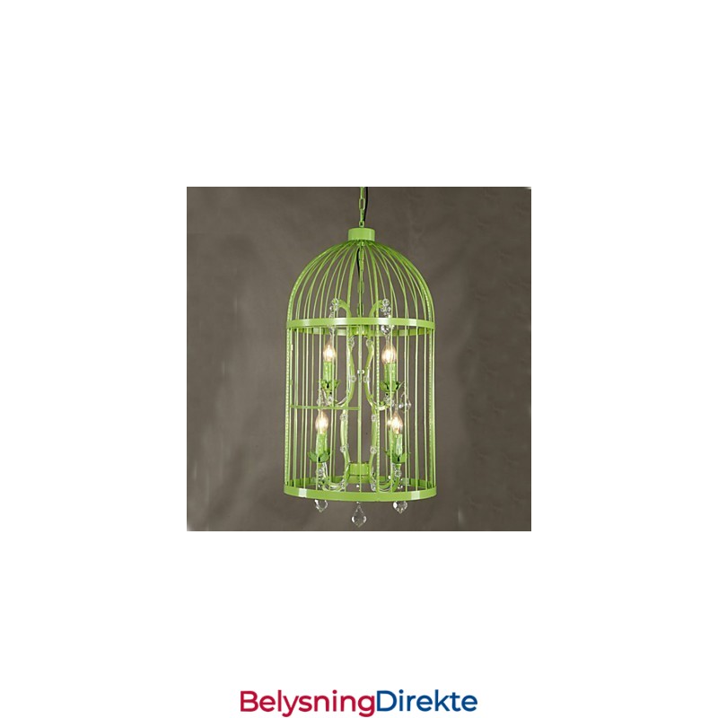 Vintage Jernburtrappelampe Lysekrone Krystall A