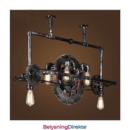 Jernrørlysekrone Industriell Vindutstyr Hengelampe