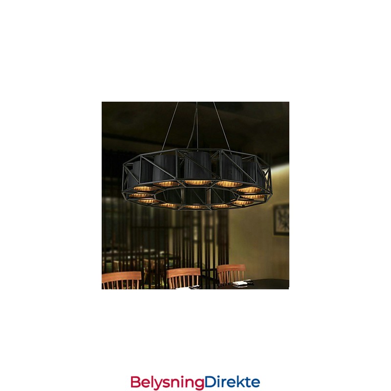 Vintage Landlig Maling Metall Pendellampe Garasje