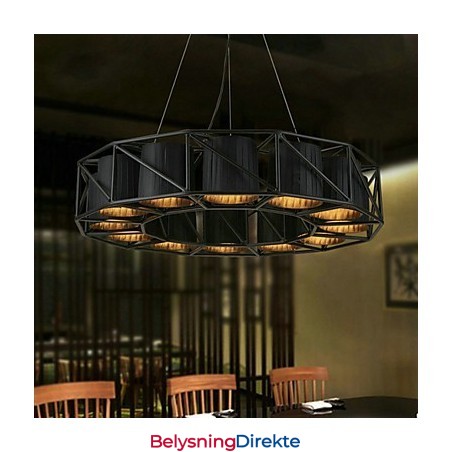 Vintage Landlig Maling Metall Pendellampe Garasje