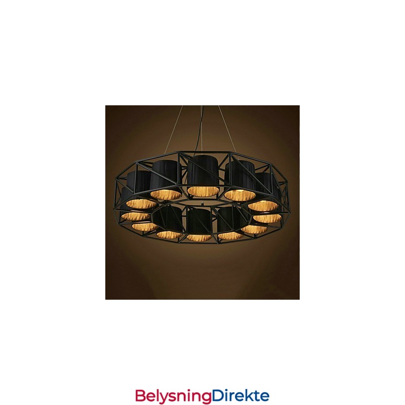 Vintage Landlig Maling Metall Pendellampe Garasje