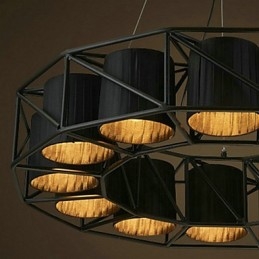 Vintage Landlig Maling Metall Pendellampe Garasje