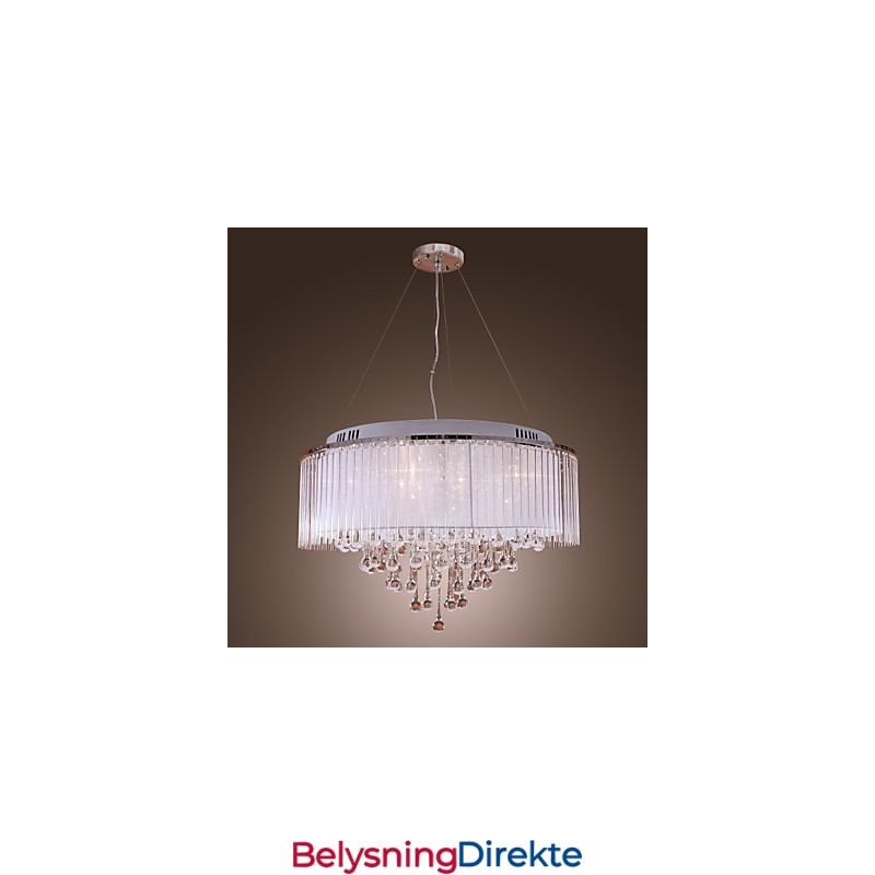 Moderne Og Moderne Trommekrystall Galvanisert Pendellampe