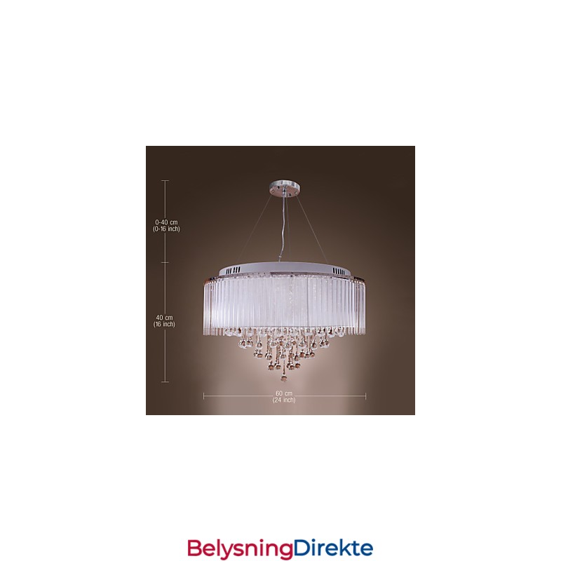 Moderne Og Moderne Trommekrystall Galvanisert Pendellampe