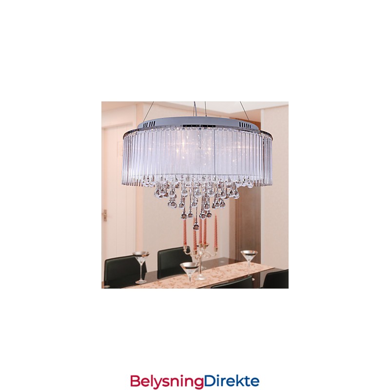 Moderne Og Moderne Trommekrystall Galvanisert Pendellampe