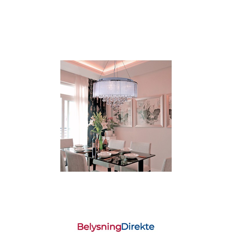 Moderne Og Moderne Trommekrystall Galvanisert Pendellampe