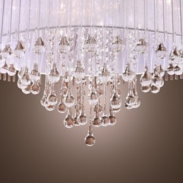 Moderne Og Moderne Trommekrystall Galvanisert Pendellampe