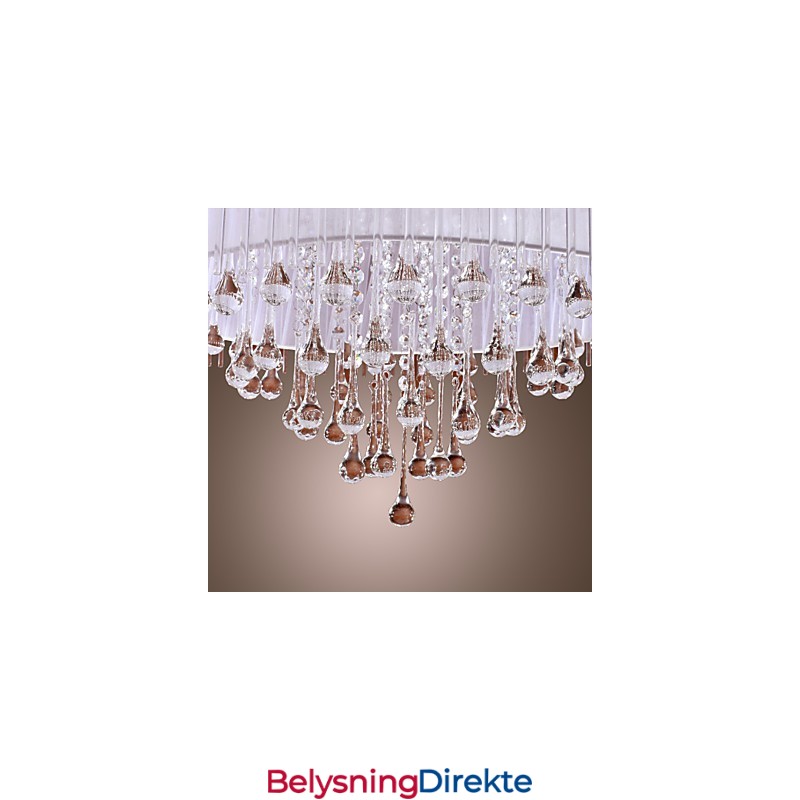 Moderne Og Moderne Trommekrystall Galvanisert Pendellampe