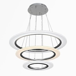 3-Ring Diy-Formet Akryl Pendellampe Taklamper Lysekronearmaturer Med