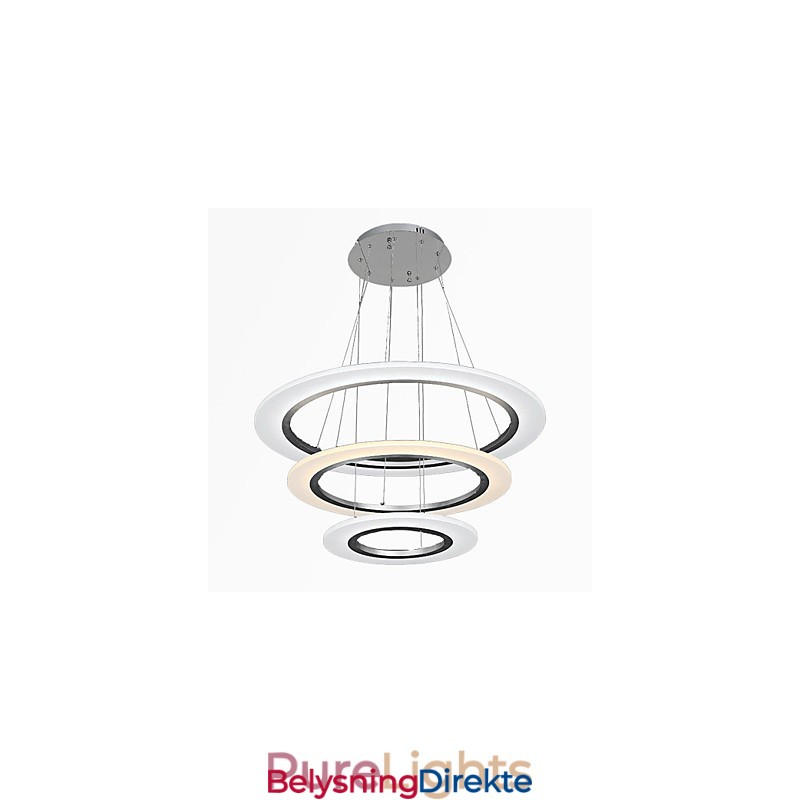 3-Ring Diy-Formet Akryl Pendellampe Taklamper Lysekronearmaturer Med