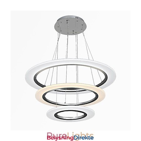 3-Ring Diy-Formet Akryl Pendellampe Taklamper Lysekronearmaturer Med