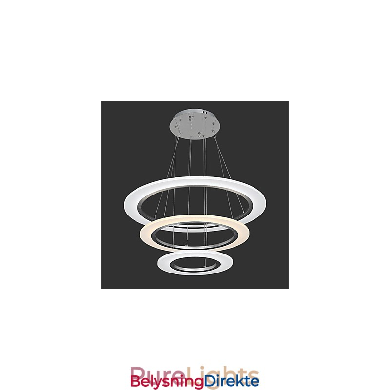 3-Ring Diy-Formet Akryl Pendellampe Taklamper Lysekronearmaturer Med