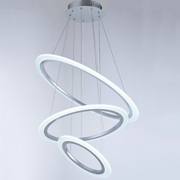 3 Ring Diy Form Akryl Pendellampe Taklamper Lysekronebelysning