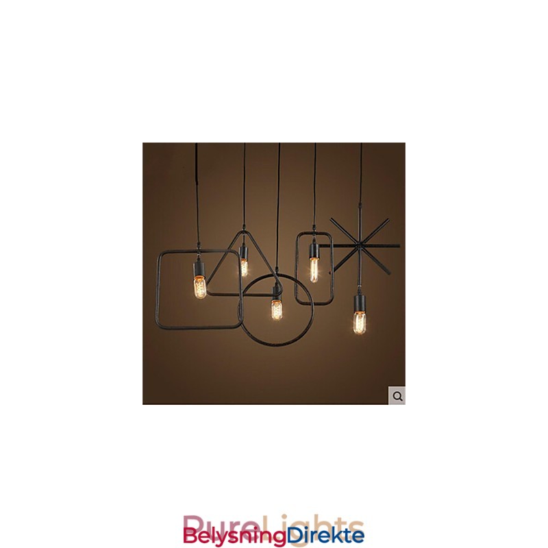 Individuell Amerikansk Retro Lysekrone I Jernform Med 5 Hoder