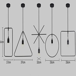 Individuell Amerikansk Retro Lysekrone I Jernform Med 5 Hoder