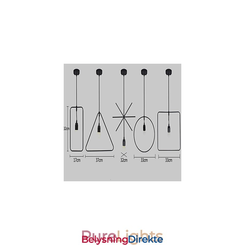 Individuell Amerikansk Retro Lysekrone I Jernform Med 5 Hoder