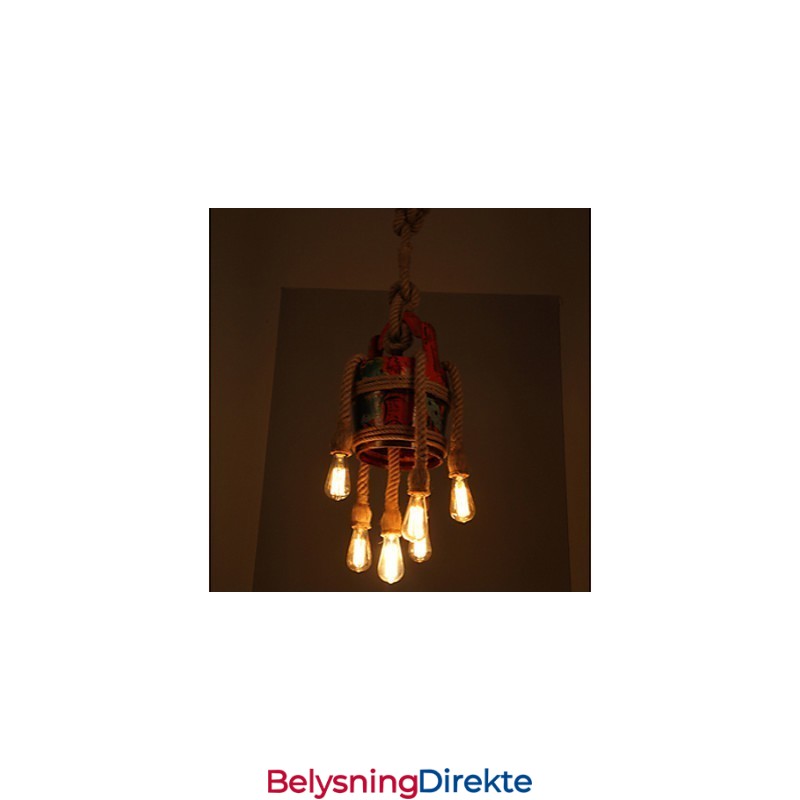 Amerikansk Landlig Hamppaviljonglysekrone Lysekrone Retro Mønster Av Patenterte Produkter