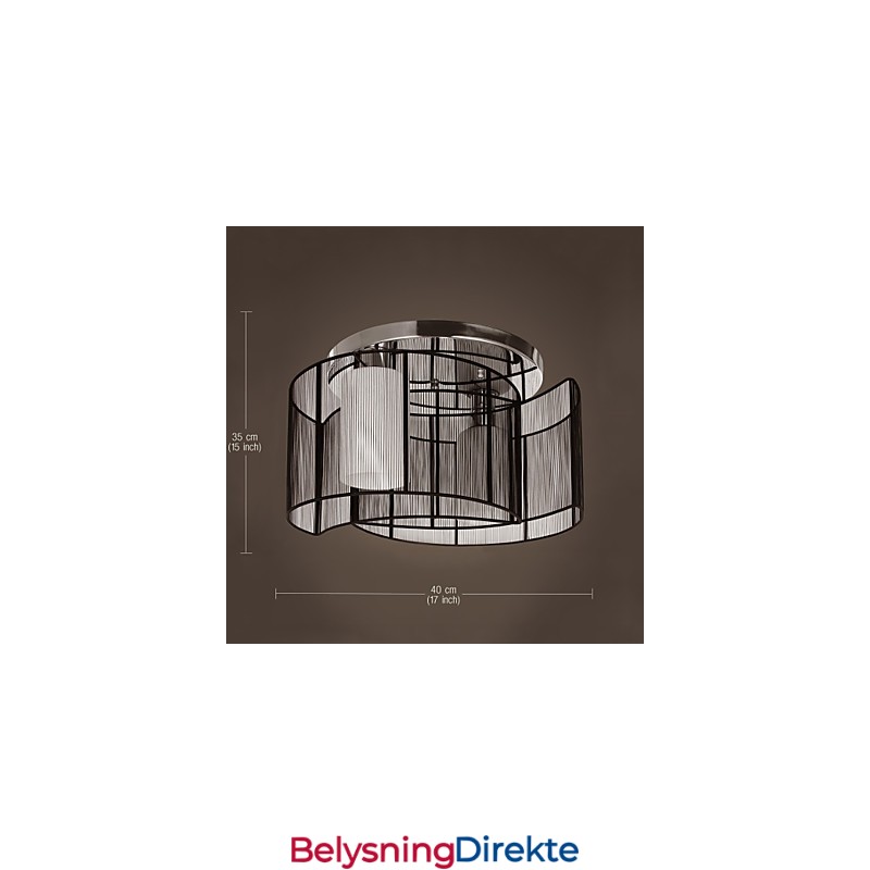 Taklampe Moderne Design 2 Lys Svart