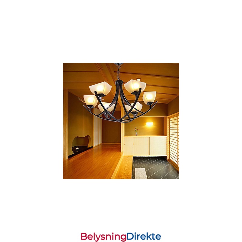 Antikkinspirert Pendellampe Med 6 Lys