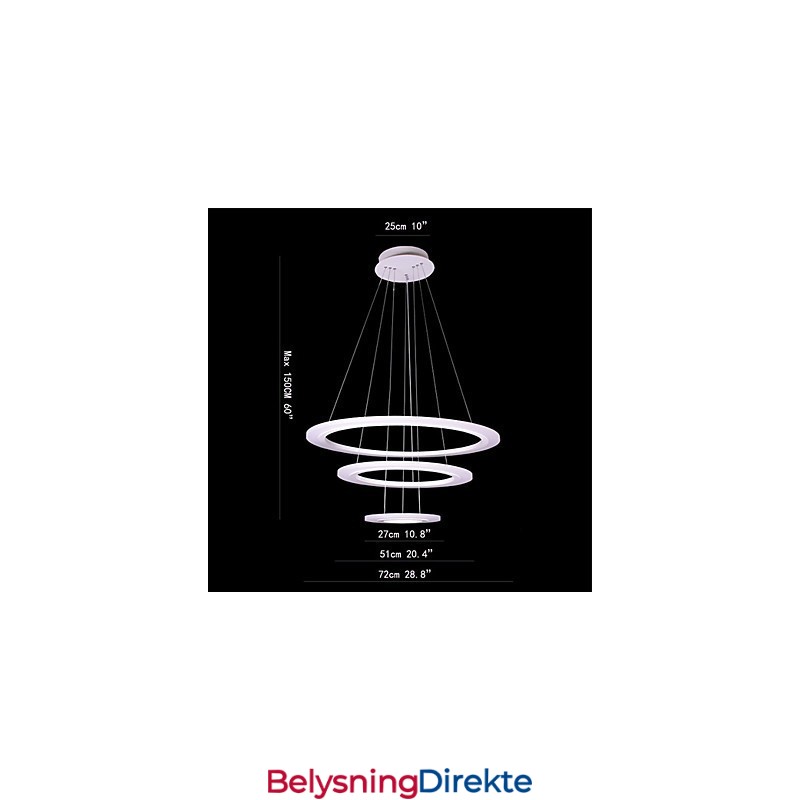 75 Watt Moderne, Samtidskunstnerisk Akryl Pendellampe