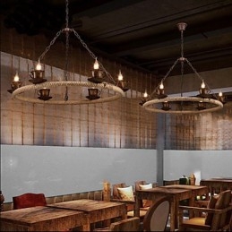 Keramisk Industrivindslørlysekrone Retrolron-Lysekrone Enkel