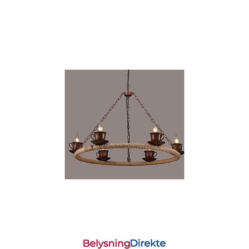 Keramisk Industrivindslørlysekrone Retrolron-Lysekrone Enkel