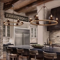 Keramisk Industrivindslørlysekrone Retrolron-Lysekrone Enkel