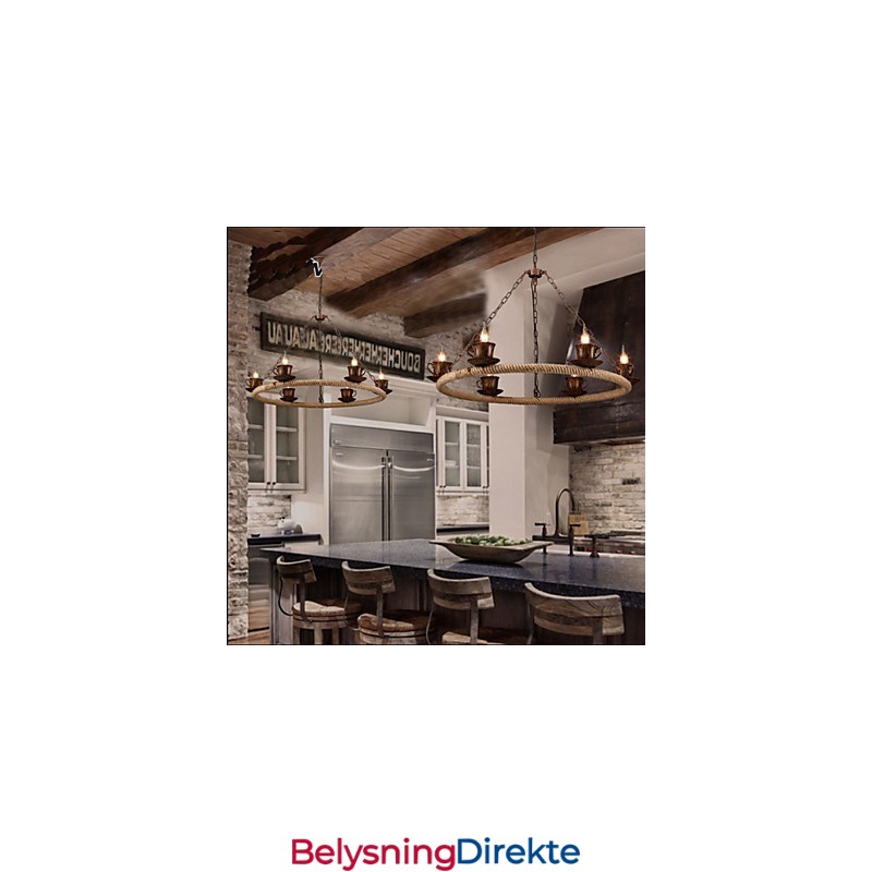 Keramisk Industrivindslørlysekrone Retrolron-Lysekrone Enkel