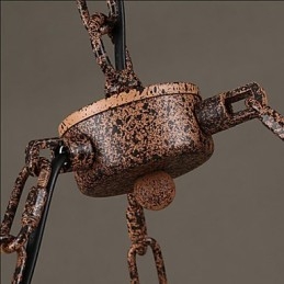 Keramisk Industrivindslørlysekrone Retrolron-Lysekrone Enkel