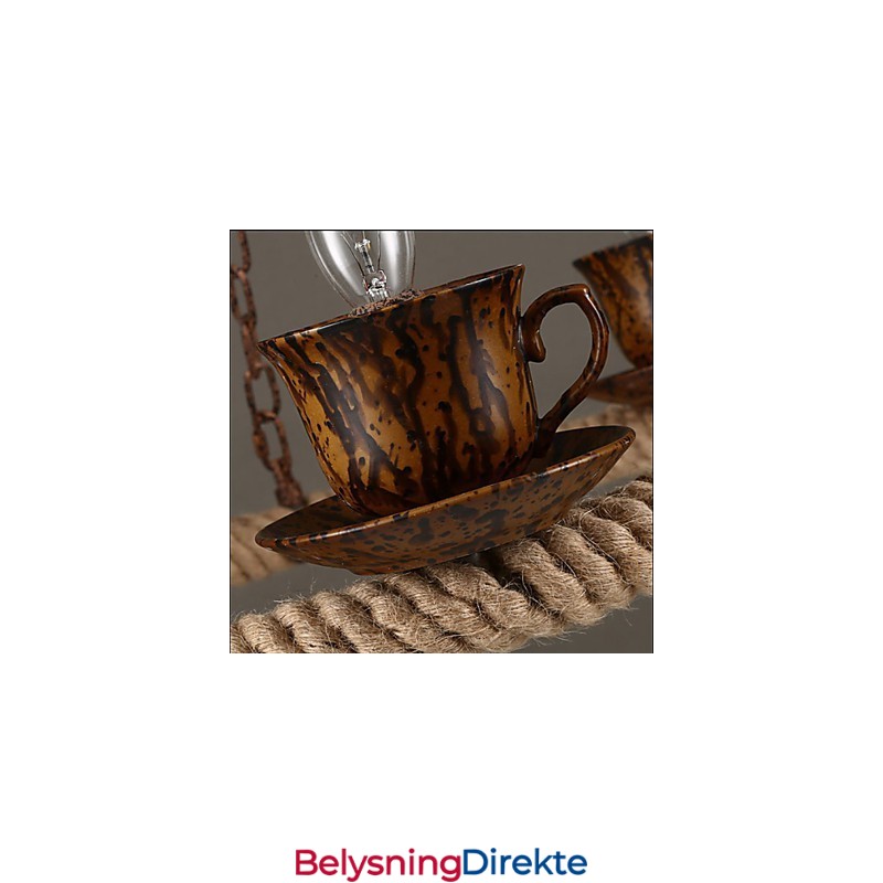 Keramisk Industrivindslørlysekrone Retrolron-Lysekrone Enkel