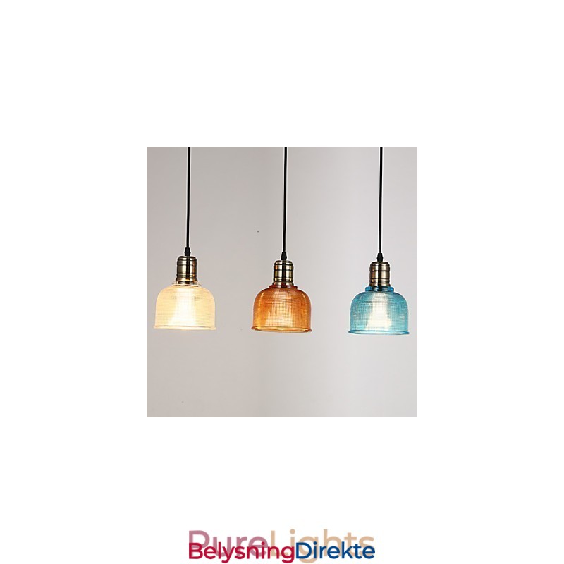 Nordisk Liten Dråpeformet Lysekrone I Farget Glass Som Gjenoppretter Gamle Skikker