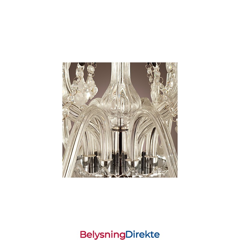 Rustikk Lodge Krystall Galvanisert Glasslysekrone