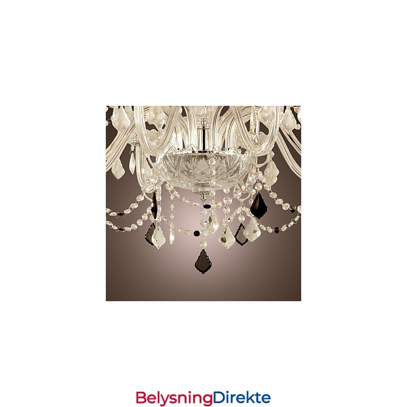 Rustikk Lodge Krystall Galvanisert Glasslysekrone