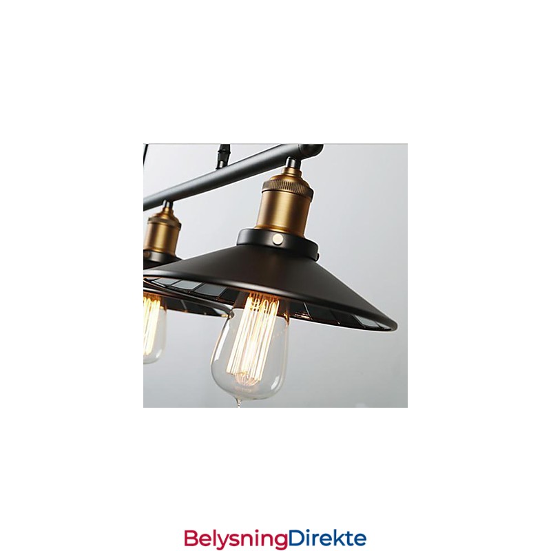 Vintage Pendellamper Med 3 Lys St64-Pærer Inkludert, Opp- Og Nedsystem