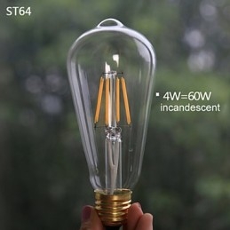 Vintage Pendellamper Med 3 Lys St64-Pærer Inkludert, Opp- Og Nedsystem