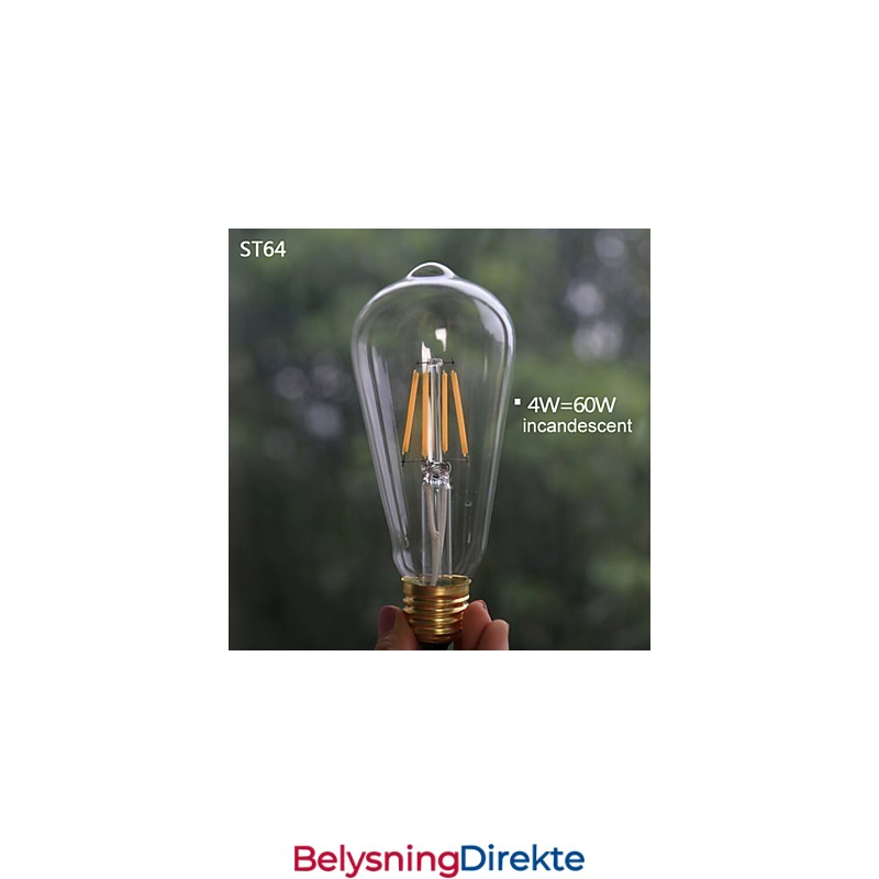 Vintage Pendellamper Med 3 Lys St64-Pærer Inkludert, Opp- Og Nedsystem