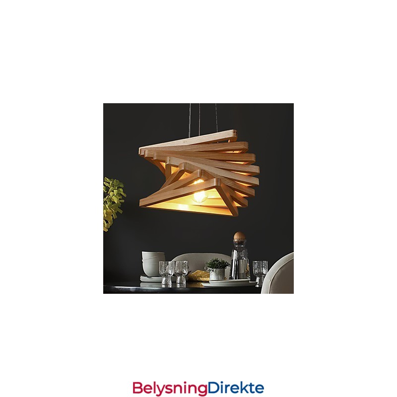 1 Tradisjonell Klassisk Landlig Mini-Stil Pendellampe I Tre Og Bambus