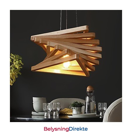 1 Tradisjonell Klassisk Landlig Mini-Stil Pendellampe I Tre Og Bambus