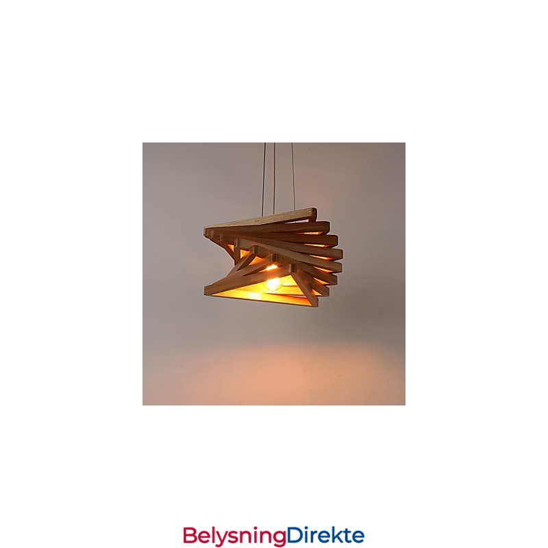 1 Tradisjonell Klassisk Landlig Mini-Stil Pendellampe I Tre Og Bambus