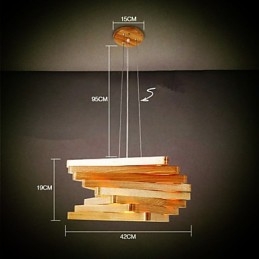 1 Tradisjonell Klassisk Landlig Mini-Stil Pendellampe I Tre Og Bambus