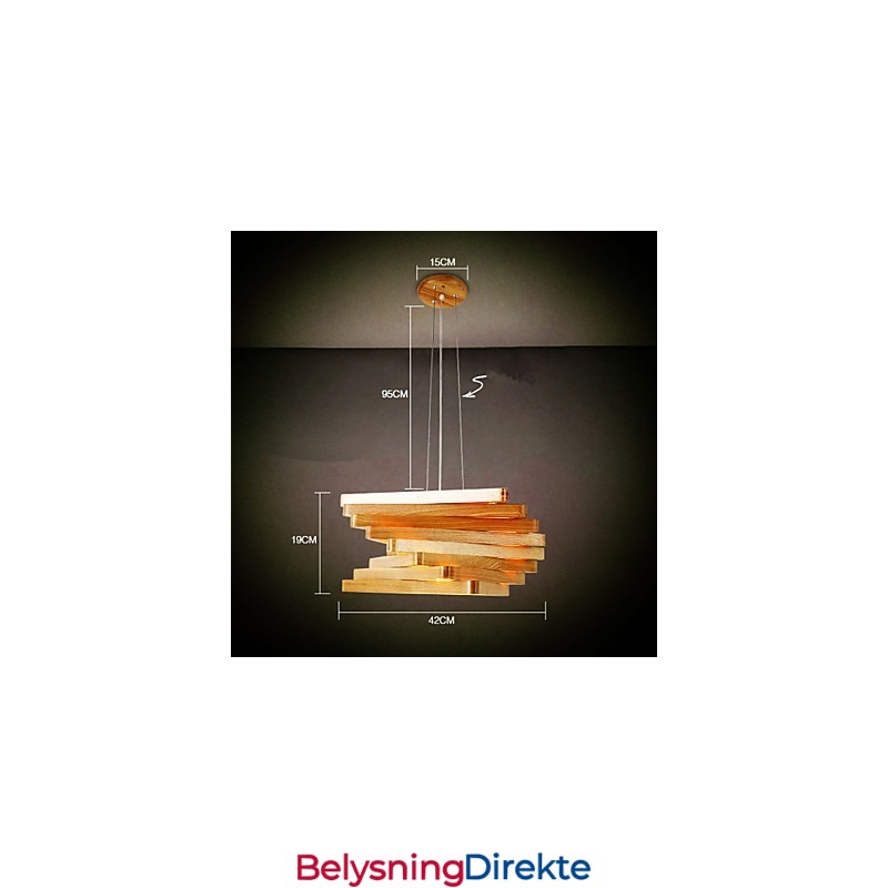 1 Tradisjonell Klassisk Landlig Mini-Stil Pendellampe I Tre Og Bambus