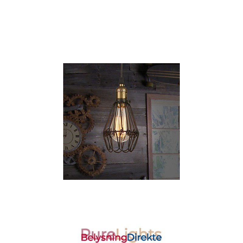 Pendellamper Vintage Amerikansk Landlig Stil Som Restaurerer Gamle Skikker Smijerns Liten Burlampe