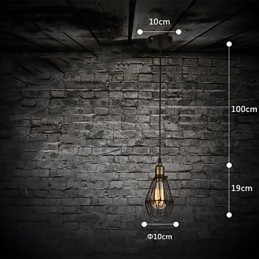 Pendellamper Vintage Amerikansk Landlig Stil Som Restaurerer Gamle Skikker Smijerns Liten Burlampe