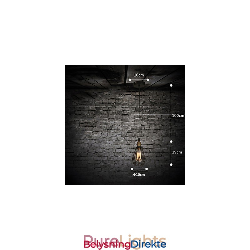 Pendellamper Vintage Amerikansk Landlig Stil Som Restaurerer Gamle Skikker Smijerns Liten Burlampe