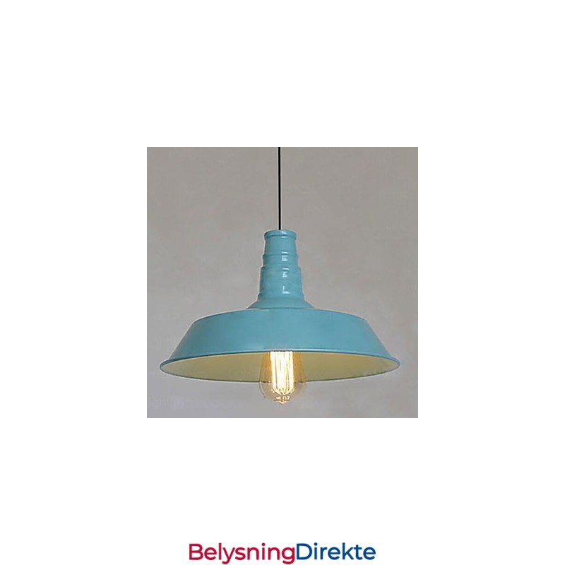 Vintage Maleri Metall Pendellampe Garasje