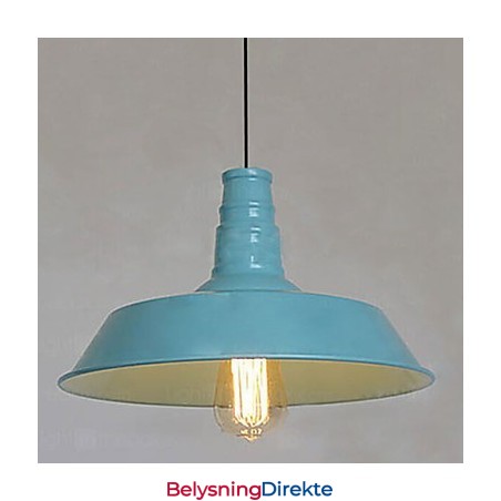 Vintage Maleri Metall Pendellampe Garasje
