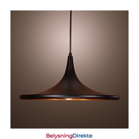 Moderne Pendellampe I Aluminium Med Svart Skjerm
